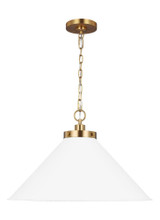 Generation Lighting-Wellfleet-1 Light Medium Wide Pendant in Transitional Style-23.5 Inch Wide by 15.38 Inch Tall