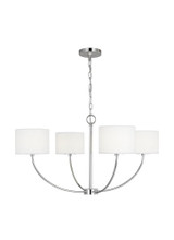 Generation Lighting-Sawyer-4 Light Small Chandelier In Transitional Style-28.13 Inch Tall and 31.75 Inch Wide