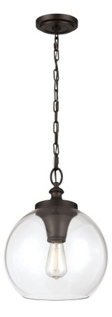 Feiss Lighting-Tabby-Pendant 1 Light in Period Inspired Style-12 Inch Wide by 15.88 Inch High