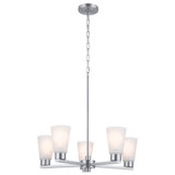 Stamos - 5 Light Medium Chandelier In Soft Modern Style-15 Inches Tall