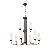 Truby - 9 Light 2-Tier Large Chandelier In Art Deco Style-32.5 Inches Tall