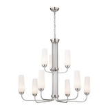 Truby - 9 Light 2-Tier Large Chandelier In Art Deco Style-32.5 Inches Tall