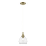 Catania - 1 Light Mini Pendant In Transitional Style-15 Inches Tall and 7 Inches Wide