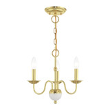 Windsor - 3 Light Mini Chandelier in Traditional Style - 14 Inches wide by 13 Inches high