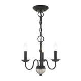 Windsor - 3 Light Mini Chandelier in Traditional Style - 14 Inches wide by 13 Inches high