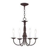 Home Basics - 5 Light Chandelier in Farmhouse Style - 17.5 Inches wide by 15 Inches high