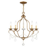 Chesterfield - 5 Light Chandelier in French Country Style - 22 Inches wide by 23.75 Inches high