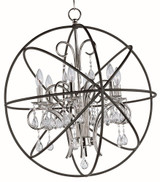 Orbit-Six Light Chandelier in Modern style-25 Inches wide by 28 inches high