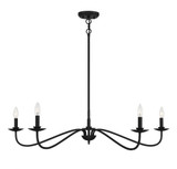 5 Light Chandelier In Mid-Century Modern Style-7 Inches Tall and 42 Inches Wide