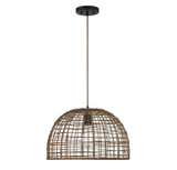 1 Light Pendant In Mid-Century Modern Style-12 Inches Tall and 18 Inches Wide