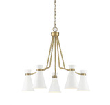 5 Light Chandelier-Mid-Century Modern Style with Modern and Contemporary Inspirations-25 inches tall by 30 inches wide