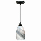 Milano - 1 Light Mini Pendant in Contemporary Style 9.75 Inches Tall and 4.75 Inches Wide