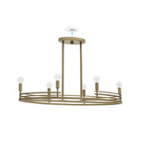 6 Light Chandelier Hand Painted Tallant 6 Light Chandelier Hand Painted Tallant