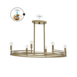 6 Light Chandelier Hand Painted Tallant 6 Light Chandelier Hand Painted Tallant