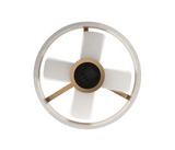 Sky Fan & Turbo Heater 4 blades Matte White Champagne Bronze finish