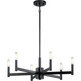 Erzo - 6 light Meidum Chandelier - with Soft Contemporary inspirations - 9.25 inches tall by 26 inches wide