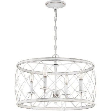 Dury Pendant 4 Light - Caged Drum Shade - 14.5 Inches high