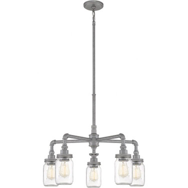 Squire Chandelier 5 Light Steel - 23 Inches high