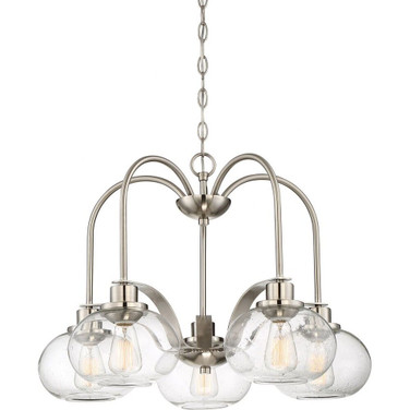 Trilogy - 5 Light Steel Dinette Chandelier - 19 Inches high