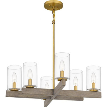 Warrington - 6 Light Chandelier In Farmhouse Style-8 Inches Tall and 24 Inches Wide