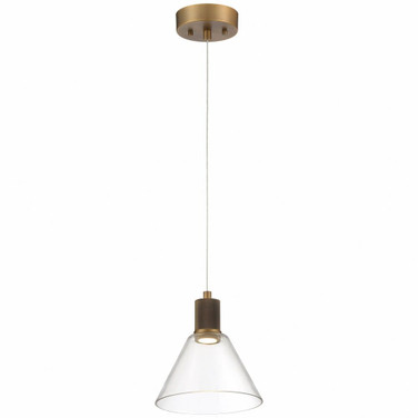 Port Nine - 9W 1 LED Pendant In Transitional Style-8.5 Inches Tall and 8 Inches Wide