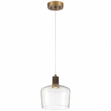 Port Nine - 9W 1 LED Pendant In Transitional Style-9.25 Inches Tall and 9 Inches Wide