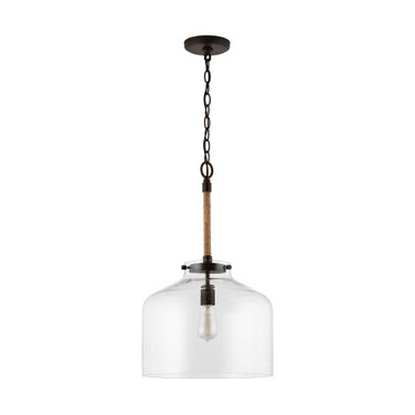 Corde - 1 Light Pendant In Urban and Industrial Style-22.25 Inches Tall and 14 Inches Wide