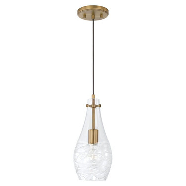 Kier - 1 Light Pendant In Transitional Style-13 Inches Tall and 6 Inches Wide