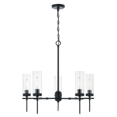 Riley - 5 Light Chandelier In Modern Style-26 Inches Tall and 27.5 Inches Wide