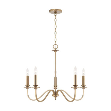 Weston - 5 Light Chandelier In Minimalist Style-22 Inches Tall and 26 Inches Wide