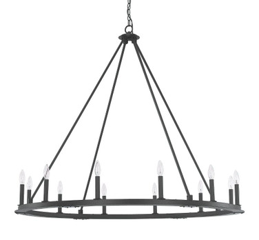 Pearson - Chandelier 12 Light Black Iron - in Urban/Industrial style - 41.5 high by 48 wide