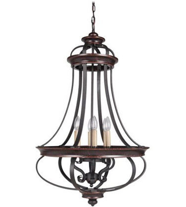 Stafford - Six Light Foyer - 23 inches wide by 38.75 inches high