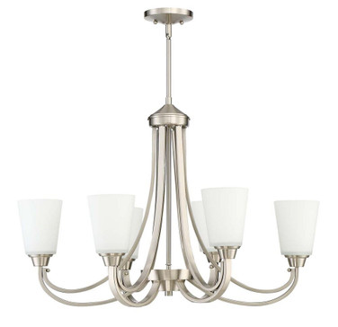 Grace - Six Light Linear Chandelier - 18 inches wide by 22 inches high