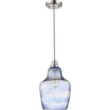 One Light Mini Pendant with Cord - 8.5 inches wide by 133.75 inches high