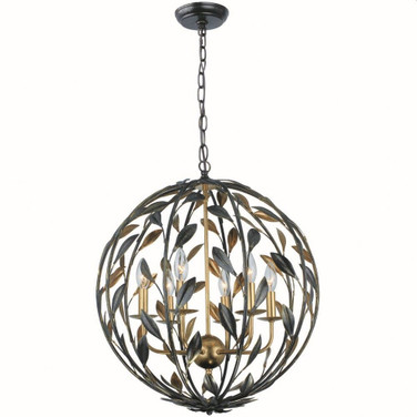 Broche - 6 Light Chandelier in Timeless Style - 21 Inches Wide by 24.5 Inches High