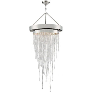 Clarksen - 6 Light Chandelier In Classic Style - 26 Inches Wide By 60.25 Inches High