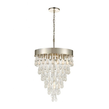 Morning Frost - 5 Light Chandelier in Transitional Style with Shabby Chic and Luxe/Glam inspirations - 25 Inches tall and 18 inches wide