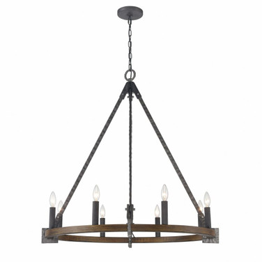 Harwell - 8 Light Chandelier In Farmhouse Style-36 Inches Tall and 34.75 Inches Wide