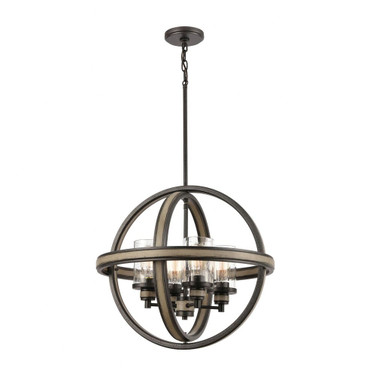 Beaufort - 4 Light Chandelier in Transitional Style with Modern Farmhouse and Country/Cottage inspirations - 21 Inches tall and 21 inches wide