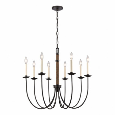 Neville - 8 Light Chandelier In Farmhouse Style-26 Inches Tall and 28 Inches Wide