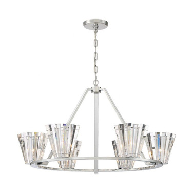 Ricca - 6 Light Chandelier In Posh & Luxe Glam Style - 37.75 Inches Wide By 21.25 Inches High