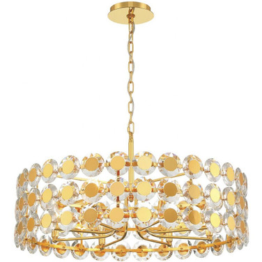 Perrene - 8 Light Pendant In Glam Style-15.5 Inches Tall and 31.5 Inches Wide