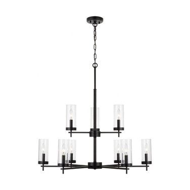 Zire-9 Light Chandelier In Modern Style-30.25 Inch Tall and 32 Inch Wide