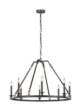 Generation Lighting-Sean Lavin-Chandelier 8 Light Steel In Transitional Style-33.88 Inch Wide By 23.25 Inch High