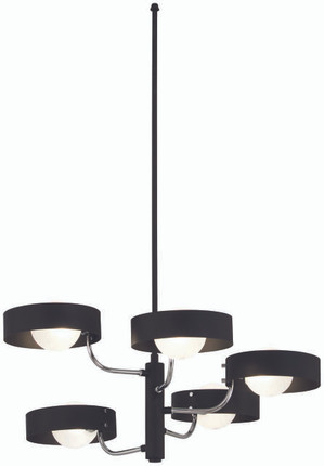 Lift Off-5 Light Chandelier in Contemporary Style-26 Inches Wide by 12 Inches Tall