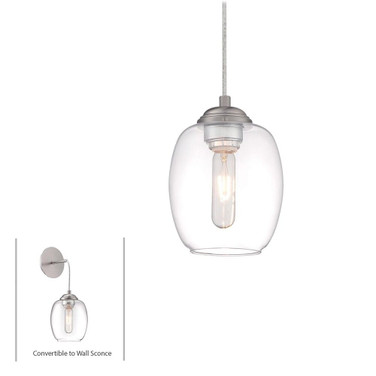 Bubble-One Light Mini Pendant in Contemporary Style-6.25 Inches Wide by 8.25 Inches Tall