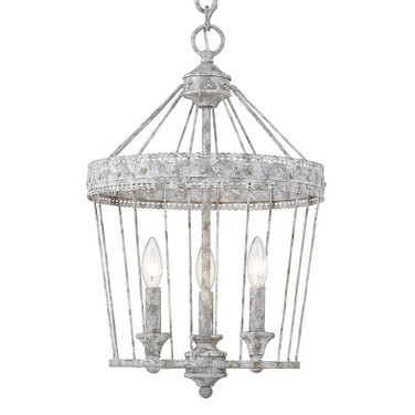 Ferris - Chandelier 3 Light Steel in Vintage style - 22.25 Inches high by 14 Inches wide