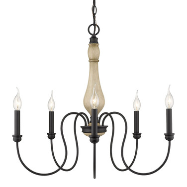 Suzette - Chandelier 5 Light Steel in Traditional style - 96.13 Inches high by 26 Inches wide