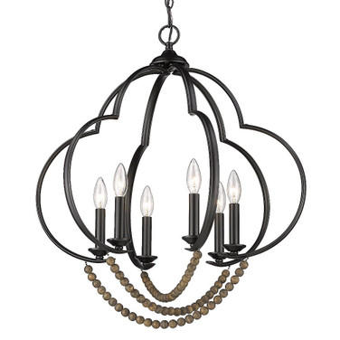 Flori - 6 Light Pendant-27.25 Inches Tall and 24.25 Inches Wide