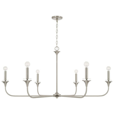 Presley - 6 Light Chandelier In Contemporary Style-22.75 Inches Tall and 49 Inches Wide